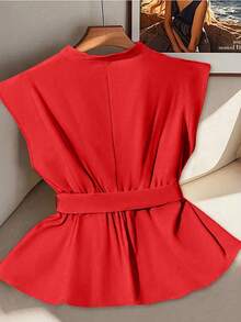 GlowEve CURVE 大码女式休闲中国风衬衫，适合派对、聚会、街头、度假、圣帕特里克节、复活节、情人节、圣诞节、感恩节等场合，柔软宽松舒适，百搭显瘦，春夏皆宜，也适合独立日穿着。 - 紅色 - 查看 2