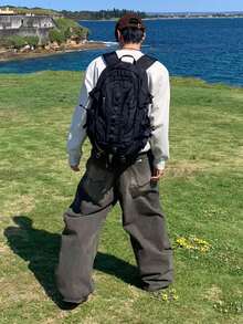 DAZY 男士水洗做旧深灰色牛仔裤，春季款 - 深灰色 - 查看 2