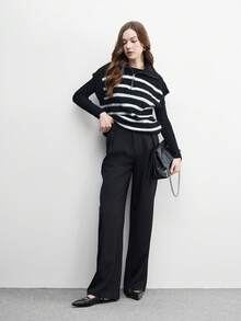 CUCCOO BIZCHIC Women's Pointed Toe Buckle Design Casual Fashionable Flat Shoes - Black - View 10