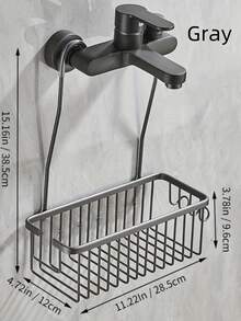 1pc Hanging Shower Caddy For Bathroom, Bathroom Storage Rack, Bathroom Storage Basket, Shampoo Shower Gel Holder Organizer, Bathroom Accessories, Bathroom Storage And Organization - Multicolor - View 2