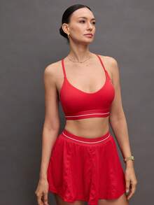 Activina Women's Letter Print Casual Sports Bra - Red - View 5