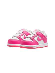 Nike DUNK Kids Sneakers White/Laser Fuchsia FB9107-102 - White/Laser Fuchsia - View 2