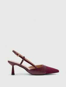CUCCOO BIZCHIC Women's Pointed Toe Buckle Design Fashionable High Heels, Versatile For Daily Wear Valentine's Day - Red - View 8