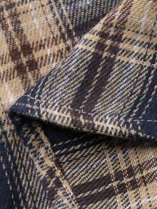 Dazy Kids Toddler Boys' Casual Plaid Collar Long Sleeve Shirt - Khaki - View 9