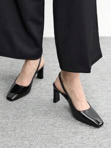 CUCCOO BIZCHIC Women Pumps Valentine's Day Spring Shoes - Mirror black - View 5