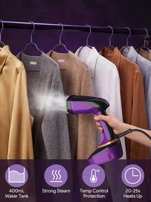 JMMO Bàn ủi hơi nước cầm tay di động, bàn ủi hơi nước du lịch, công suất 1502W, phích cắm kiểu Anh, lý tưởng cho quần áo và sử dụng trong gia đình. - Xem 3