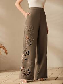 Anewsta Elegant Elastic Waist Women's Dress Pants, Suitable For Outings And Gatherings - Khaki - View 5