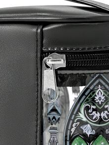 ROMWE Dark Gothic Black Gothic Graphic Print Bucket Bag, Other Storage, Halloween - Black A - View 5