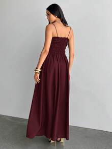 Aloruh Đầm liền quần hai dây màu cà phê dành cho nữ - Màu Tím - Xem 2