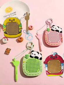 1个迷你磁性减压钢球画板，带钥匙扣，便携式抗焦虑感官玩具，适合成人 - 有趣的办公桌小工具，旅行减压拼图（多动症患者的理想礼物） - 彩色 - 查看 1