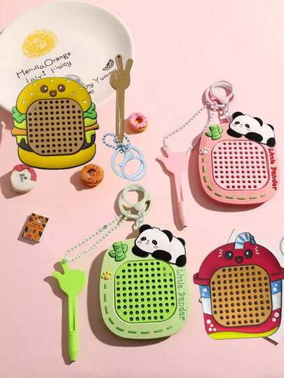 1PC Mini Magnetic Fidget Stress Relief Steel Ball Drawing Board With Keychain, Portable Anti-Anxiety Sensory Toy For Adults - Fun Office Desk Gadget, Travel Fidget Puzzle (Ideal Gift For ADHD)