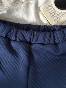 Souflis Souflis 2pcs/Set Toddler Boys Polo Collar Short Sleeve Top And Shorts Outfit, Top With Ribbed Collar And Cuffs, Embroidered Design, Textured Fabric Shorts, Perfect Summer Outfit For Baby Boys Baby Boy Casual Short Sleeve Toddler Boy Short Set Baby Boy Clothes Navy Baby Outfit Baby Boy Polo - Navy - View 8