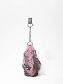 ROMWE Grunge Punk Túi xách nữ, túi đeo vai, túi hobo, giả lông thú, lông xù, túi nhung, đinh tán, thời trang, cá tính, đa năng, phong cách đường phố, dành cho các cô gái ngọt ngào và cá tính, các cô gái sành điệu, phong cách punk, Y2K, dùng hàng ngày, mùa thu và mùa đông (mẫu ngẫu nhiên) - Hồng - Xem 6
