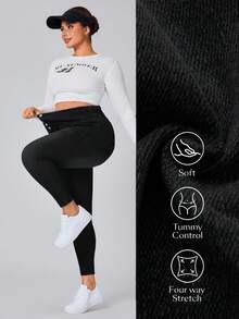 Flexra 大码女式休闲牛仔裤 - 黑色 - 查看 8