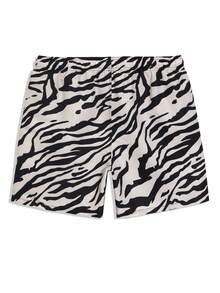 Manfinity VDAYZ Men's Casual Zebra Print Beach Shorts - Black - View 4