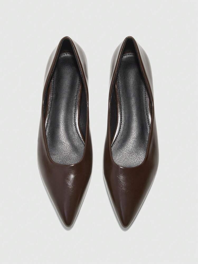 CUCCOO BIZCHIC Women's Pointed Toe Casual Commuting Versatile Flat Shoes Valentine's Day