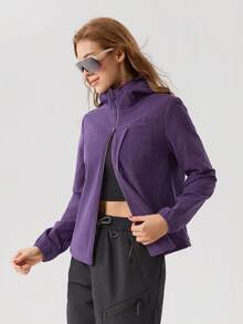 OutZeal Thermal Clothes Women Outdoor Jackets Winter Hiking Camping Fleece Lined Hooded Zip Up Outdoor Tops