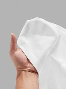 Manfinity Roghcode Áo thun ngắn tay thể thao dáng rộng, phong cách avant-garde tối giản, phối màu tương phản, dòng 21 Sports Print màu đen (Chất lượng cao) - màu đen - Xem 6