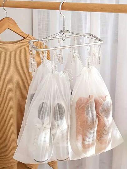 10/25/30/50PCS, Portable Shoe Bag, Dustproof Shoe Cover, Non-Woven Dustproof Tied Storage Bag, Anti-Yellowing Drying Bag Travel Storage Bag