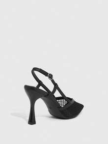 CUCCOO SZL Women's Buckle Design Fashion Daily Wear High Heel Sandals Valentine's Day Summer - Black - View 4