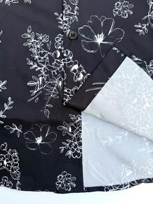 Manfinity Swimmode Men's Beach Vacation Casual Printed Shirt And Shorts Set - Multicolor - View 6