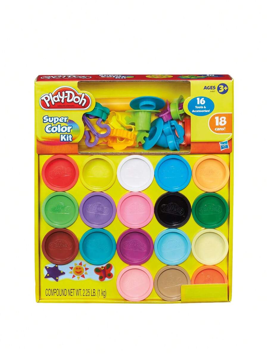 PLAY-DOH مجموعة بلاي دوه سوبر كولور - متعدد الألوان - مشاهدة 1