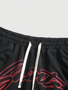 ROMWE MEN Street Life Bộ áo tank top rách in họa tiết dành cho nam, phong cách đường phố thường ngày. - màu đen - Xem 7