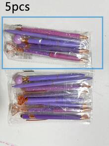 Bộ 5/8 bút bi mực lỏng hình trái tim đính đá lấp lánh màu tím, thích hợp làm quà tặng cho vợ, bạn bè, đám cưới, tiệc tùng, sinh nhật, năm mới. - Màu tím - Xem 7