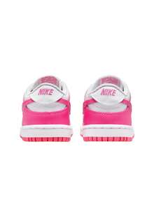 Nike DUNK Kids Sneakers White/Laser Fuchsia FB9107-102 - White/Laser Fuchsia - View 4