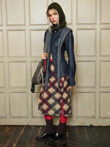 COUREZ 长袖修身PVL衬衫/Y2K春季女装蓝色衬衫可爱性感外出穿搭优雅上衣夏季穿搭夏季衬衫 - 藍色 - 查看 4