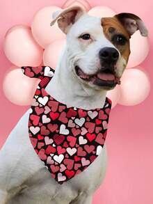 PETSIN Bandanas pour chiens pour la Saint-Valentin, bavoirs pour animaux de compagnie avec imprimés de lettres d'amour - Multicolore - Voir 11