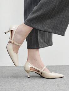 CUCCOO BIZCHIC Sandalias de tacón para mujer - Albaricoque - Ver 3