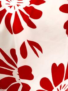 GlowEve Women's Elegant And Generous Red And White Spaghetti Strap Waist Cinched Maxi Dress, Suitable For Daily Commute - Multicolor - View 3