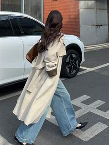 DAZY 韩版女士长袖春秋季风衣