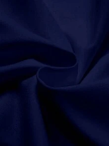 Glimmora 女士字母树枝印花短袖休闲圆领T恤 - 藏蓝色 - 查看 5