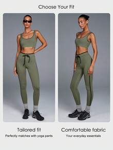 Fluxe Top deportivo sin costuras y corto para yoga de mujer