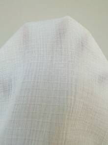 Sunnyshic 2pcs/Set Women's White Cotton Pleated Plaid V-Neck Backless Bow Decor Ruffle Hem Vest And High Waist Straight Leg Wide Leg Pants, Elegant Casual Beach Holiday Outfit, Spring/Summer - White - View 8