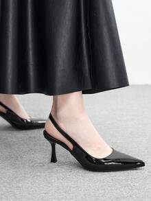 CUCCOO BIZCHIC Women's Pointed Toe Buckle Design Fashionable High Heels, Versatile For Daily Wear Valentine's Day