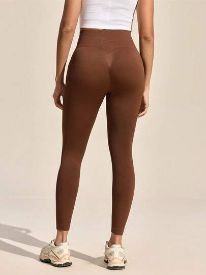 Exploreva Women's Seamless High Elasticity Outdoor Sports Leggings; Cinched Waist Design; Comfortable & Flattering; Suitable For Hiking, Yoga, Fitness, Running