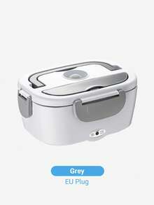 Teckwe Hộp cơm điện kiêm máy hâm nóng thức ăn, 7 trong 1, máy hâm nóng di động bằng thép không gỉ, hộp, nĩa và thìa, màu xanh lá cây, thích hợp cho người lái xe/người đi làm/làm quà tặng - Phích cắm EU - Phích cắm loại C của EU (220-240V) - Xem 9