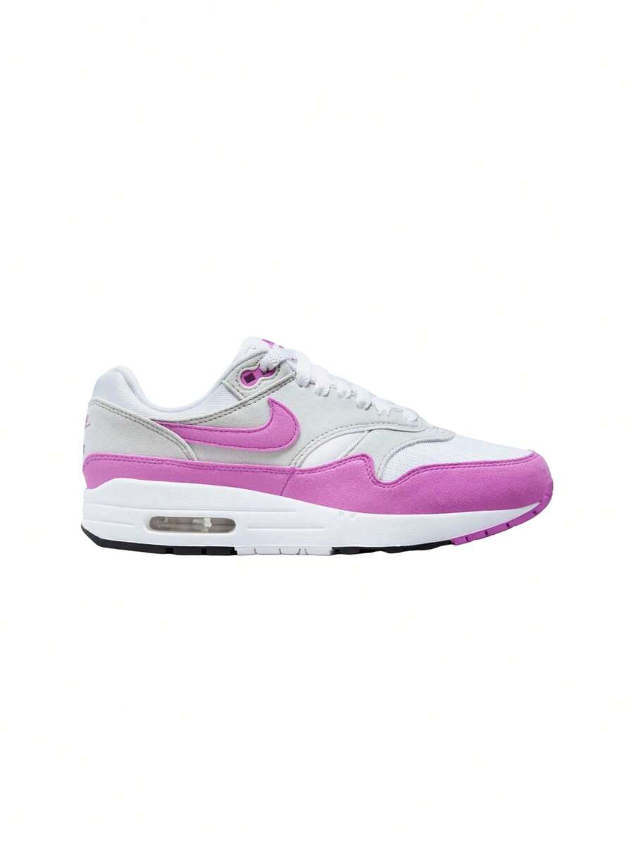 Nike Air Max 1 Women's Sneakers Neutral Grey / White / Black / Fuchsia Dream DZ2628 - Neutral Grey/White/Black/Fuchsia Dream - Visa 1
