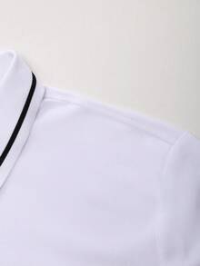 Calvornis Kemeja Polo Putih Pria Ukuran Besar Bermotif Kasual, Formal, Upacara - Putih - View 7