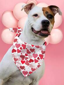 PETSIN Bandanas pour chiens pour la Saint-Valentin, bavoirs pour animaux de compagnie avec imprimés de lettres d'amour - Multicolore - Voir 14