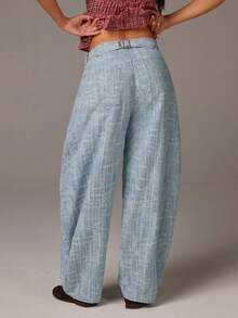 Athîral Women's Pocket Loose Wide Leg Casual Versatile Jeans - Multicolor - View 1