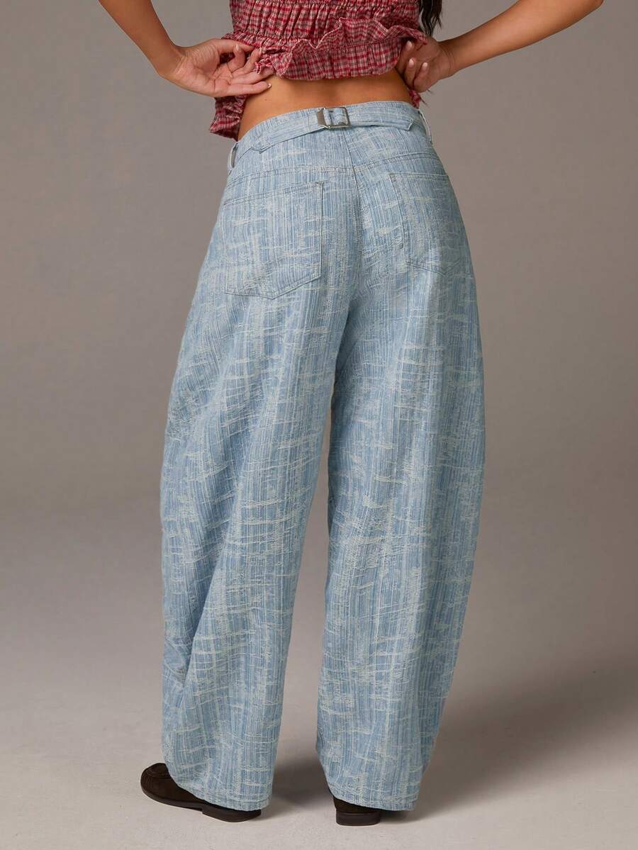 Athîral Women's Pocket Loose Wide Leg Casual Versatile Jeans - Multicolor - View 1