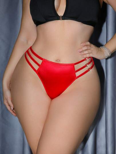 バレンタインデー プラスサイズ セクシーで快適な女性用Tバックショーツ