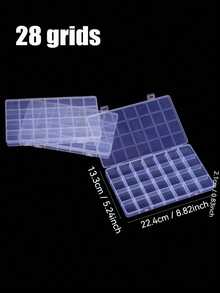 Multi-Layer Transparent Organizer Box, Compartments For Jewelry Beads Craft Supplies, With Secure Lid - Multicolor - View 15