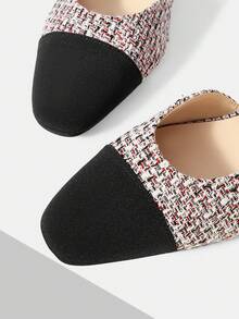 MOTF PREMIUM WOMEN'S ELEGANT VERSATILE PATCHWORK COMFORTABLE FLAT LOAFERS FOR WORK & COMMUTE SPRING SHOES - Red - View 5