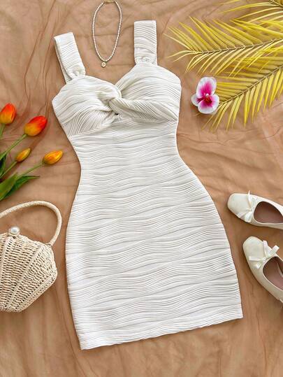 Soleia Vestido mini elegante bohemio tropical a rayas con nudo, para ocasiones casuales, vacaciones, boda en la playa, graduación, brunch, Día de San Patricio, vacaciones de primavera, Pascua, festivales de música, primavera/verano