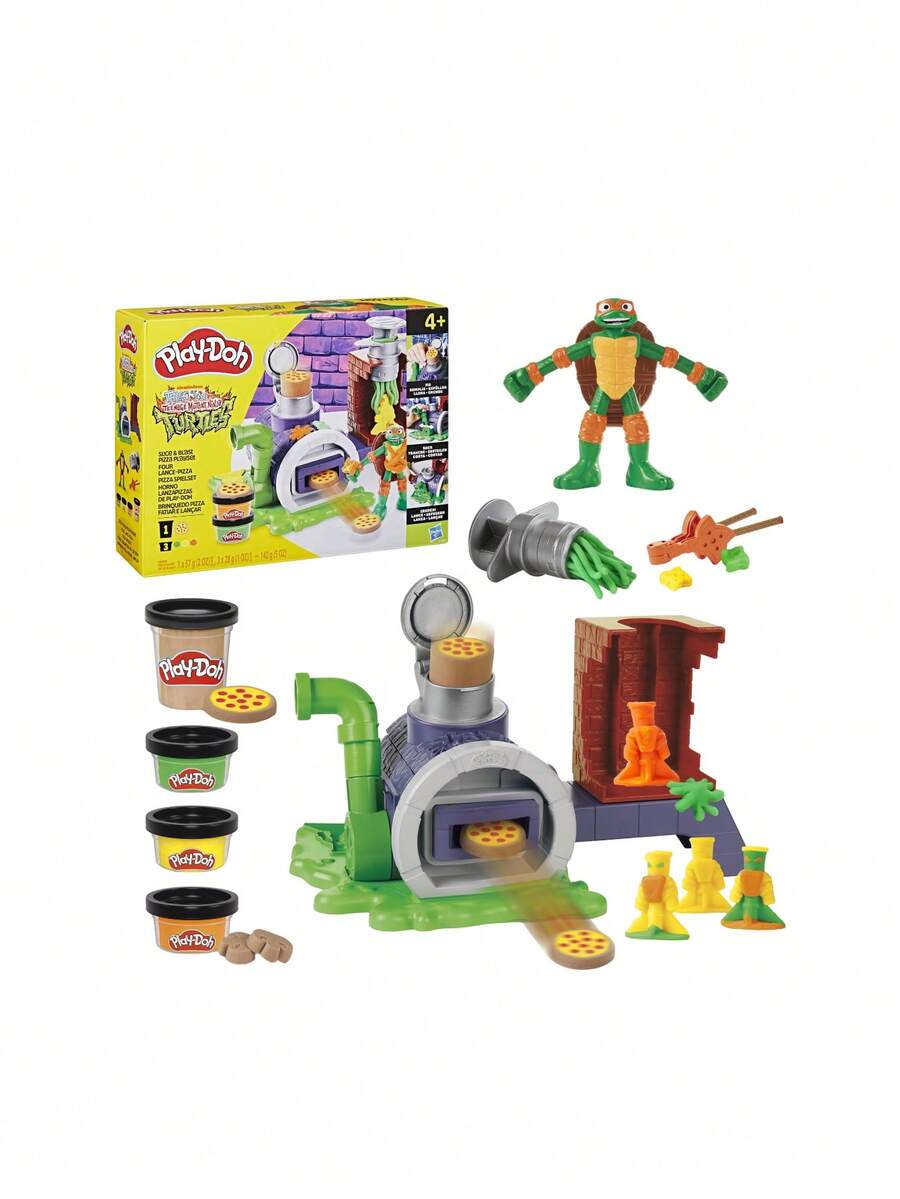 Play-Doh Teenage Mutant Ninja Turtles Slice & Blast Pizza Playset 1Players Kids 4+ G18295L0 - Multicolor - View 1